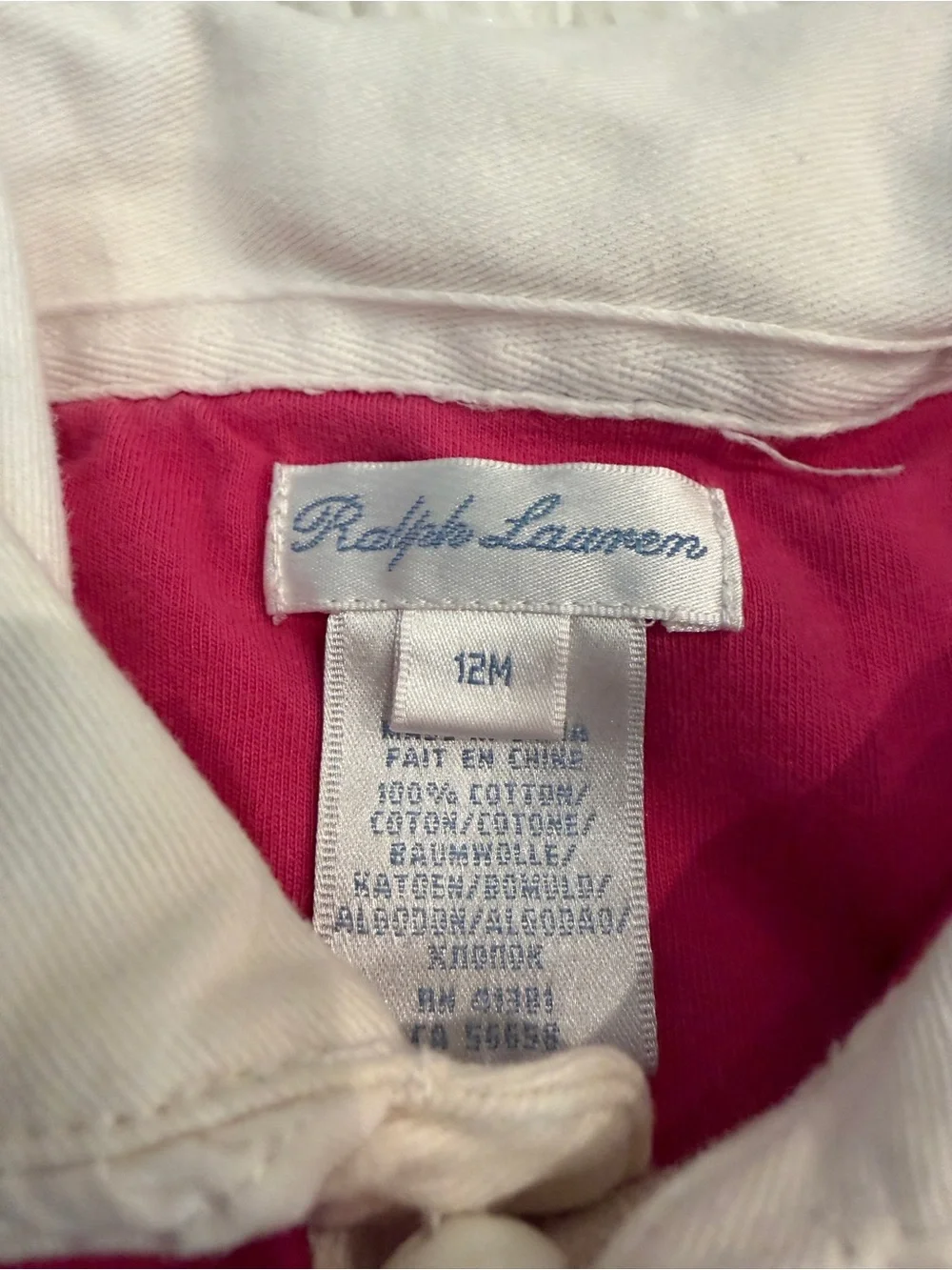 Ralph Lauren Baby Girl Romper 12 Months Stripe Onesie